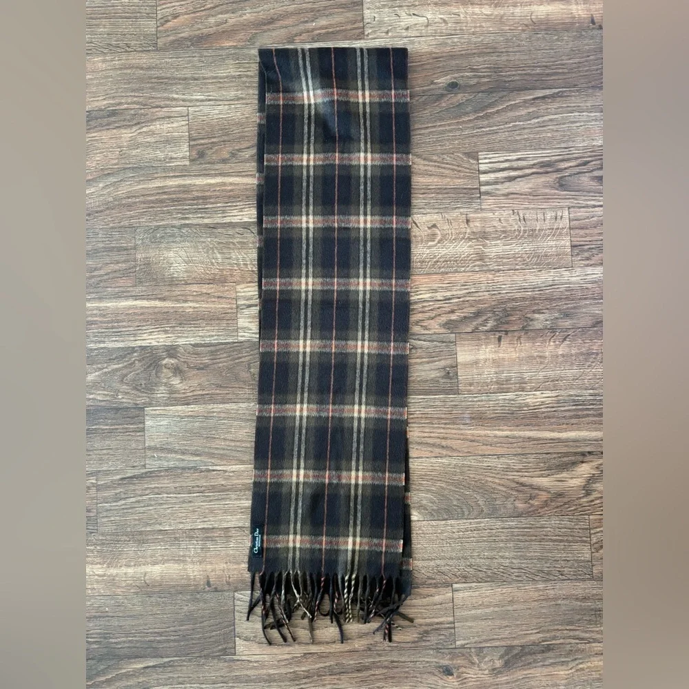 Vintage Christian Dior Monsieur Plaid Scarf